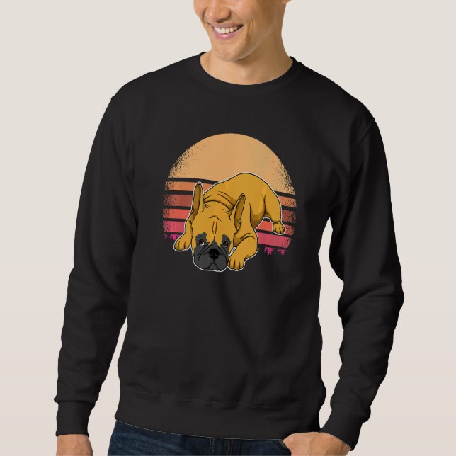 Sweatshirt Bouledogue Français Frenchie Coucher de soleil  73 (Devant)