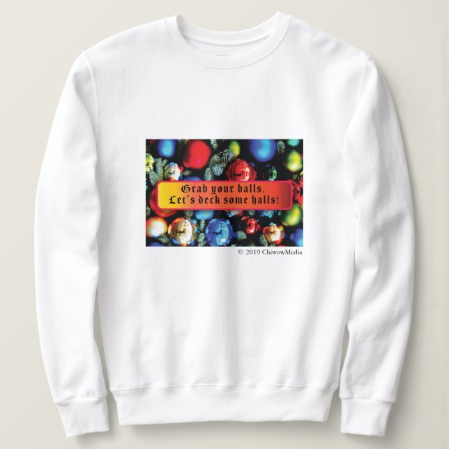 Sweatshirt Boules de Noël (Design devant)