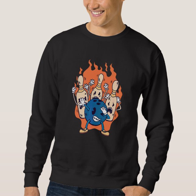 Sweatshirt Boules de quilles de bowling (Devant)