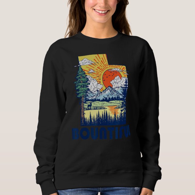 Sweatshirt Bountih Nature State Pride Montagnes Retro (Devant)