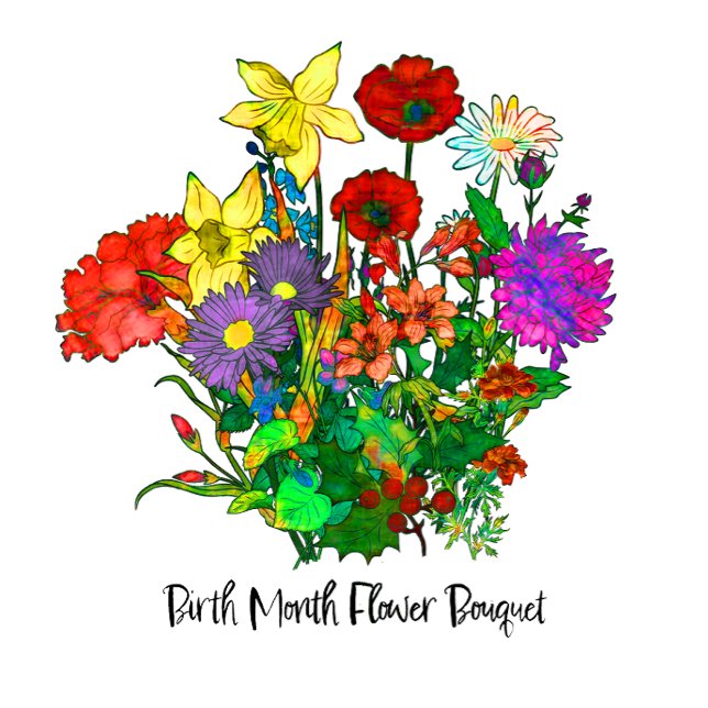 Sweatshirt Bouquet de fleurs de naissance mensuelles (Créateur téléchargé)