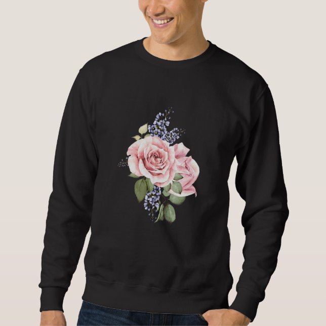 Sweatshirt Bouquet de fleurs mignonnes Art Rose (Devant)