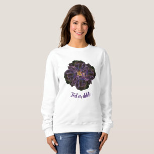 Sweatshirt Bouquet de fleurs Roses violet Abstrait personnali