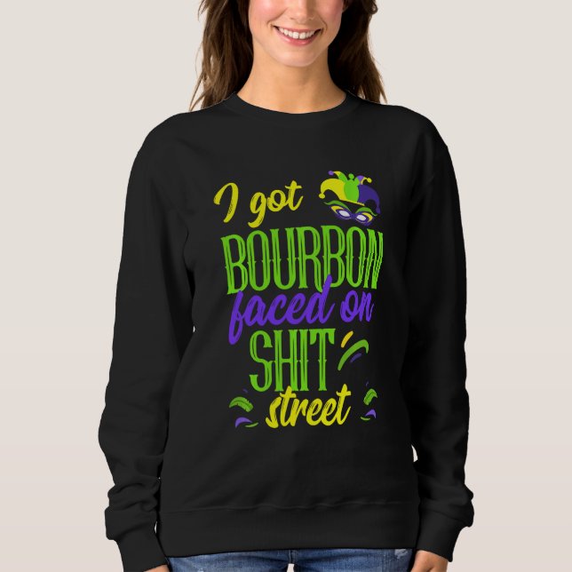 Sweatshirt Bourbon face rue Boire Mardi Gras Parade Co (Devant)