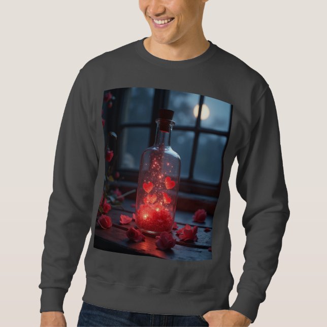Sweatshirt Bouteille d'amour enchantée (Devant)