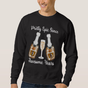 Sweatshirt Bouteilles De Champagne Pour Femmes De 90 Ans Et 9