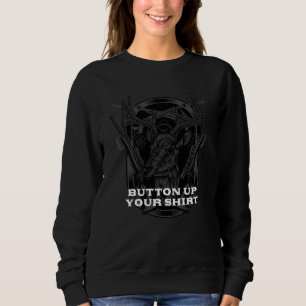 Sweatshirt Boutonnez Votre Cottagecore de chasse aux champign