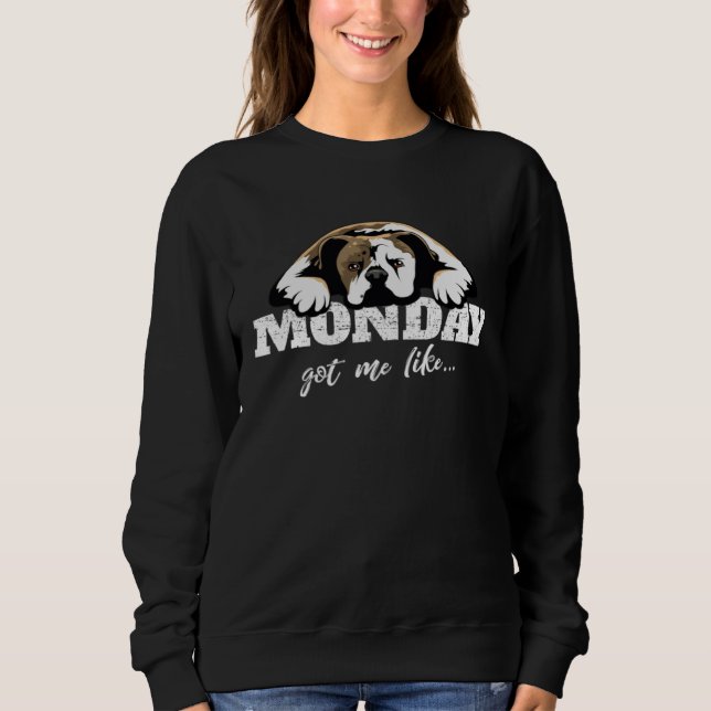 Sweatshirt Bouvier Américain Ancien Blanc du Sud Rétro (Devant)