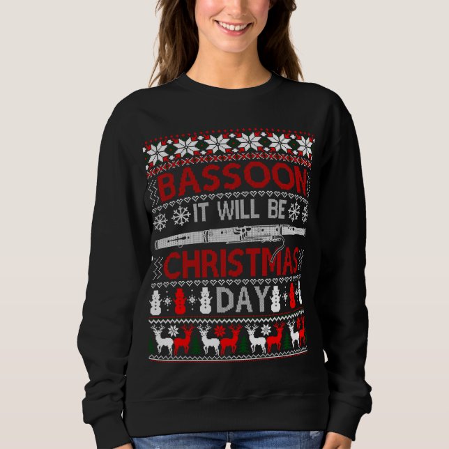 Sweatshirt Bouvon Ce Sera Noël Jour Cadeau Laid Noël Sw (Devant)
