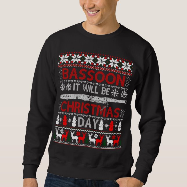 Sweatshirt Bouvon Ce Sera Noël Jour Cadeau Laid Noël Sw (Devant)