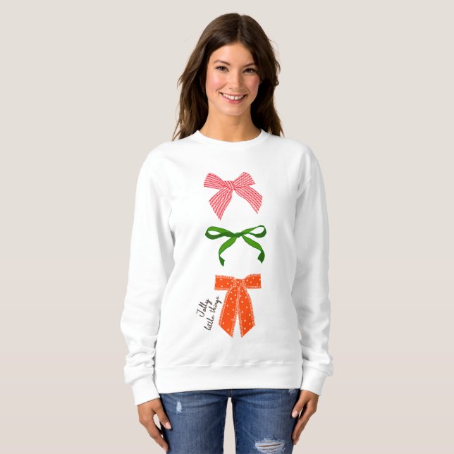 Sweatshirt Bow Jolly Little Things Noël  (Devant entier)