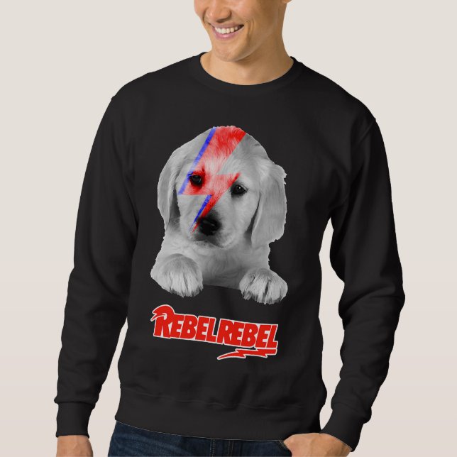 Sweatshirt Bowie Ziggy Labrador Retriever Animal Rebel (Devant)