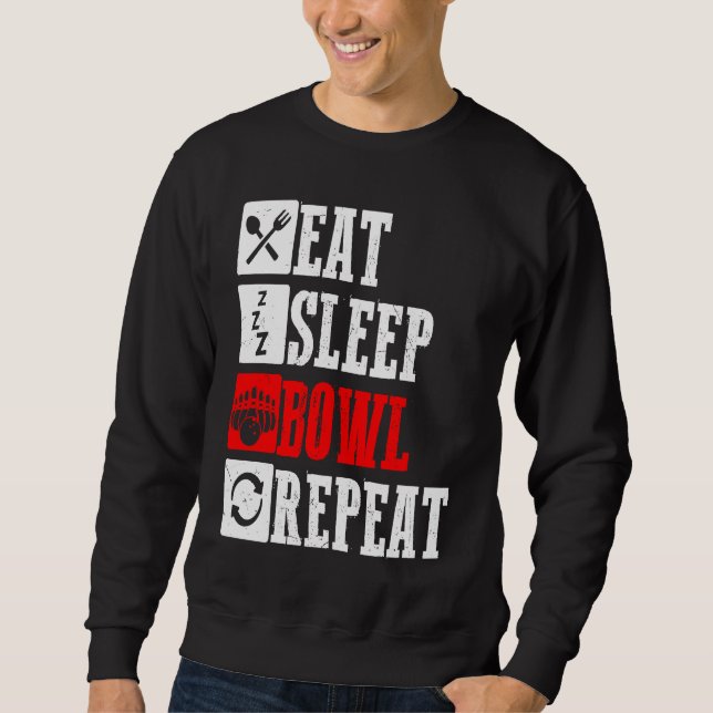 Sweatshirt Bowling Ball Pin Bowler Strike Bowling Fanatic Bow (Devant)