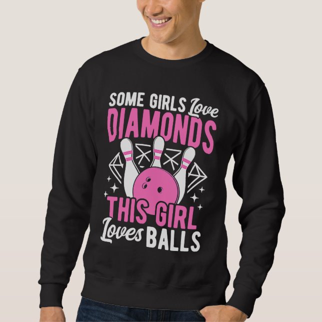 Sweatshirt Bowling Ball Pin Bowler Strike Bowling Girls Bowli (Devant)