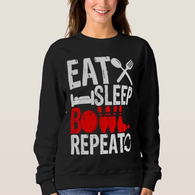 Sweatshirt Bowling Ball Pin Bowler Strike Team Bowling Alley  (Devant)