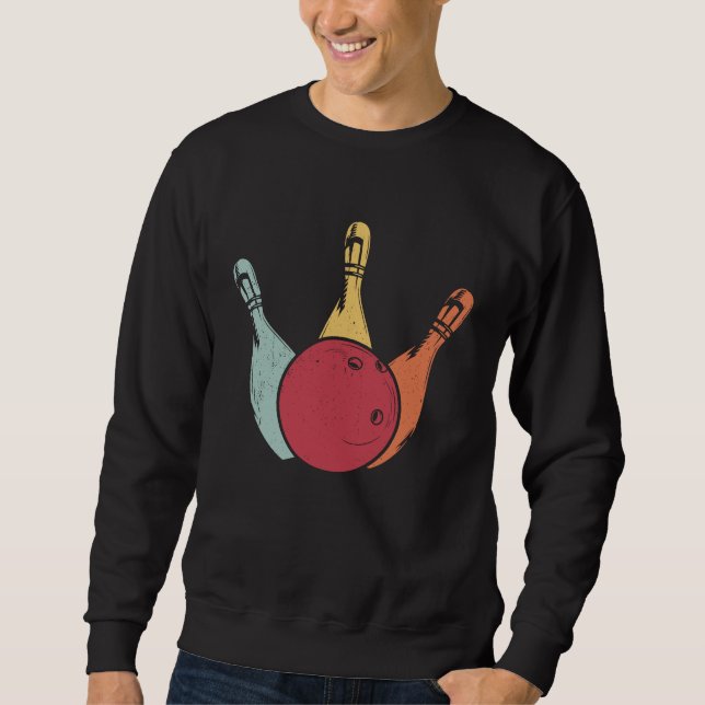 Sweatshirt Bowling Ball Pins Bowler Strike Bowling Legend Bow (Devant)