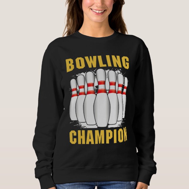 Sweatshirt Bowling Bowling - gagnant du Bowling Rétro (Devant)