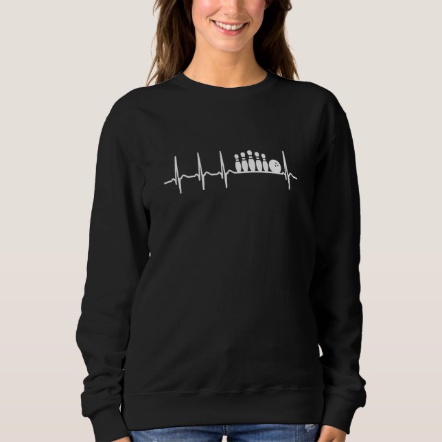 Sweatshirt Bowling Heart Cool Jouer Ventilateurs De Bowling (Devant)