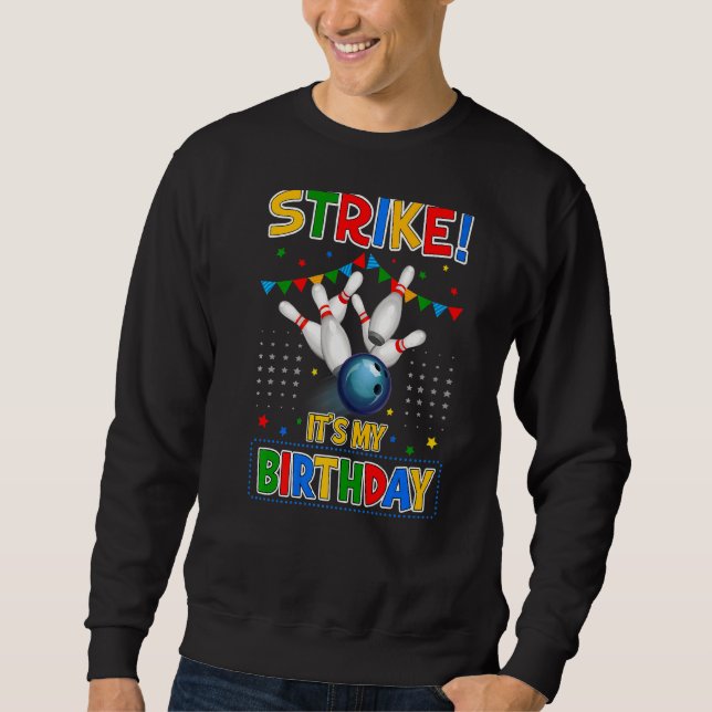 Sweatshirt Bowling Pour Hommes Femmes Garçons & Filles Annive (Devant)