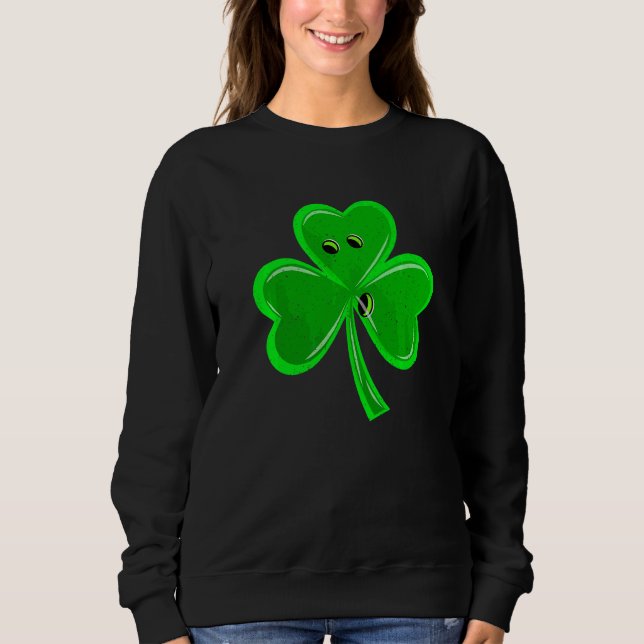 Sweatshirt Bowling Shamrock St patrick Drôle Sport Hommes Fem (Devant)