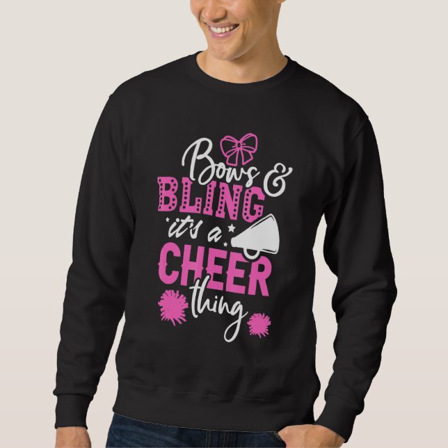 Sweatshirt Bows & Bling It's A Cheer Thing Cheerleading Cheer (Devant)