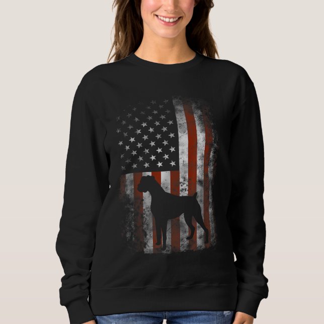 Sweatshirt Boxe American Flag USA 4 juillet Dons de chien (Devant)
