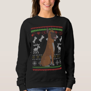 Sweatshirt Boxe Chien Père Noël Moche Motif de Noël X Mas