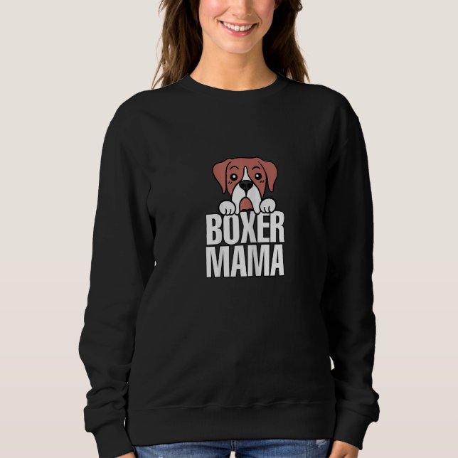 Sweatshirt Boxe femme Mama Chien Maman design (Devant)