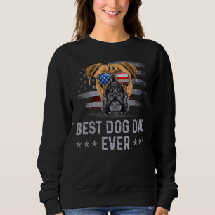 Sweatshirt Boxe papa Drapeau Vintage américain Chien patrioti