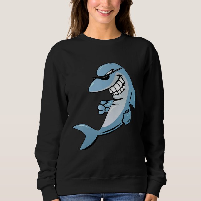 Sweatshirt Boxe Roger Humour Sport Requin (Devant)