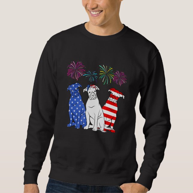 Sweatshirt Boxer 4 juillet Boxer Drapeau américain A (Devant)