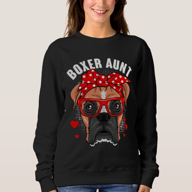 Sweatshirt Boxer Aunt Dog  Family Matching Mother s Day Women (Devant)
