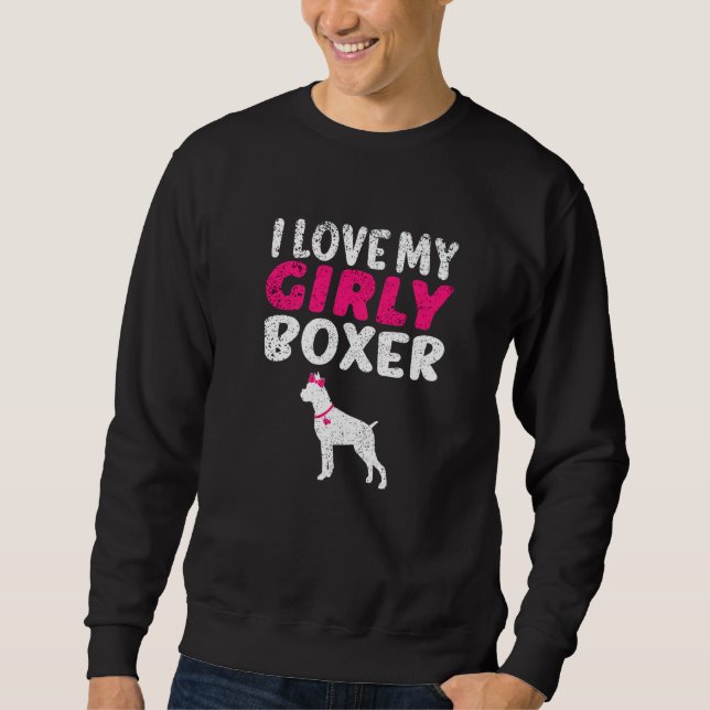 Sweatshirt Boxer Canine animal drôle fille chien levrette Gen (Devant)