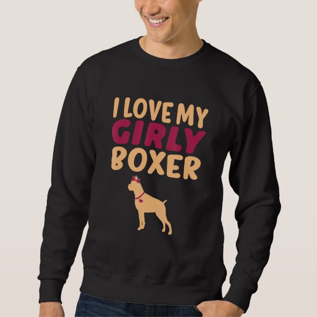 Sweatshirt Boxer Canine Animaux de compagnie Girl Chien Pup G (Devant)