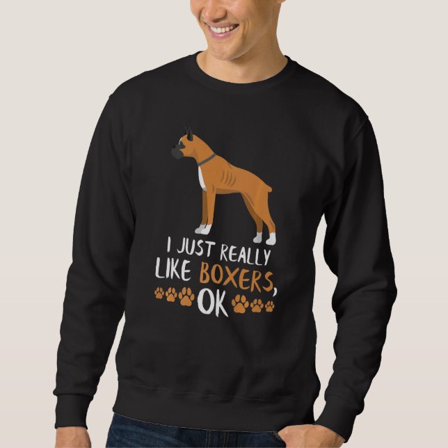 Sweatshirt Boxer Chien Drôle Chiens Boxer (Devant)