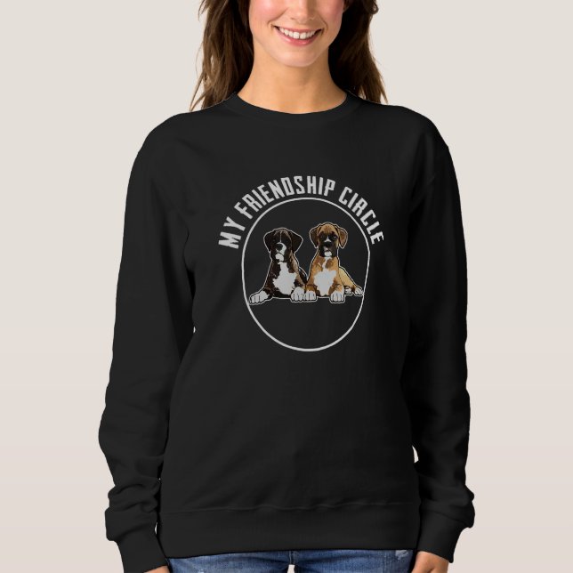 Sweatshirt Boxer Chien Friendship Circle Chien Propriétaire P (Devant)