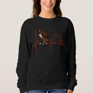 Sweatshirt Boxer Chien Heartbeat EKG Pulse Mes Chiens Sont Ma