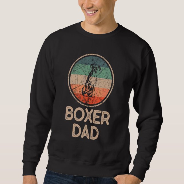 Sweatshirt Boxer Chien Vintage Boxer Papa (Devant)