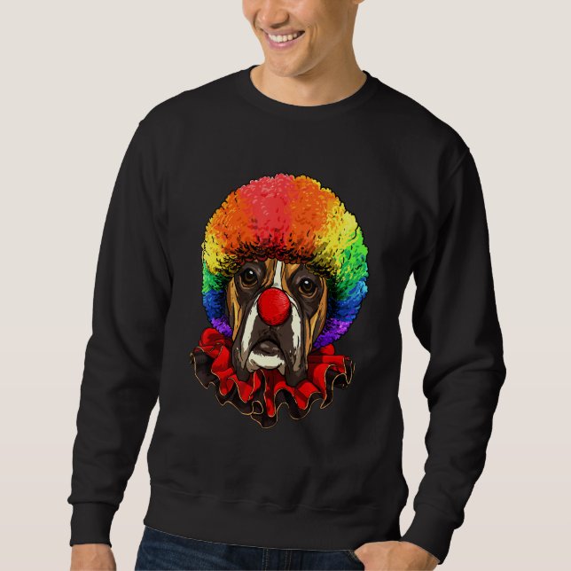 Sweatshirt Boxer Clower Boxer Chien Circus (Devant)