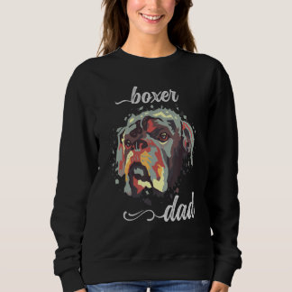 Sweatshirt Boxer Colorée Visage de chien pour hommes garçons