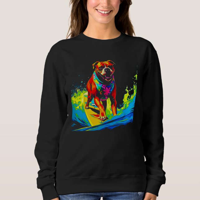 Sweatshirt Boxer Dog Pop Surf (Devant)