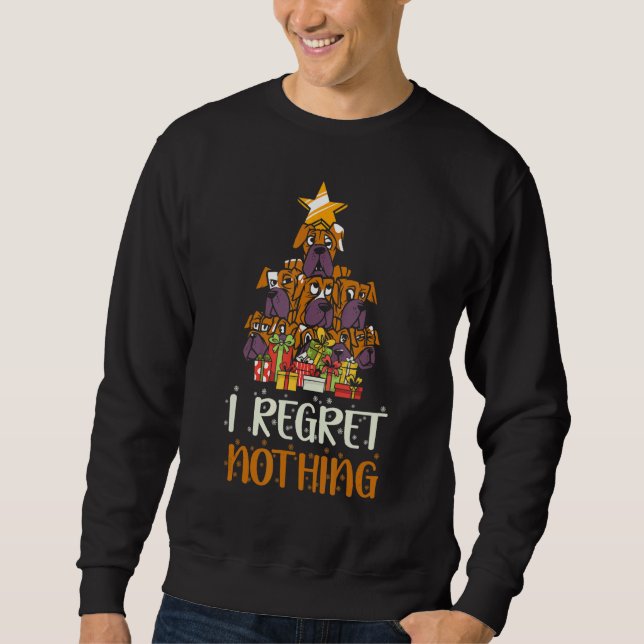 Sweatshirt Boxer I Regret Nothing XMAS Costume Kids Dog Chris (Devant)