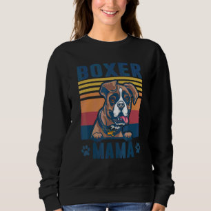Sweatshirt Boxer Mama Mère Retro Chien Maman 3