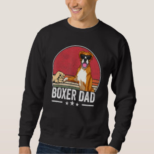 Sweatshirt Boxer Papa Chien Boxer Chien Vêtements Retro Sunse