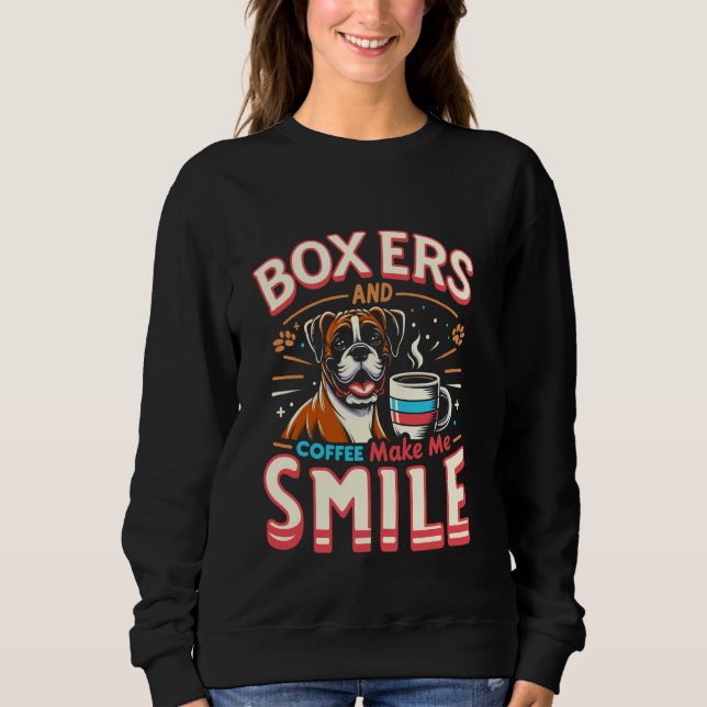 Sweatshirt Boxes Et Café Me Font Sourire Boîte À Lover À Café (Devant)