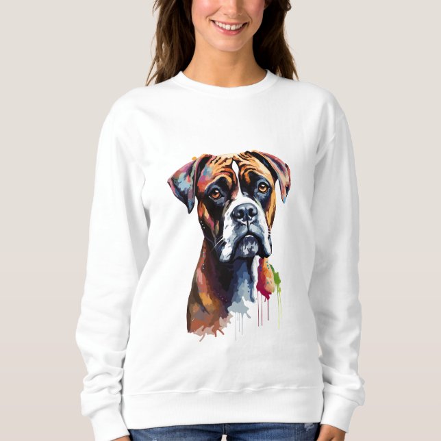 Sweatshirt Boxeur vibrant et coloré (Devant)