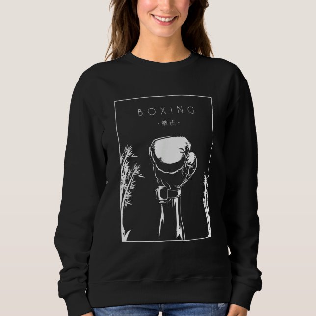 Sweatshirt Boxing Chinese Hanzi Thai Boxer Kickboxer Boxer (Devant)