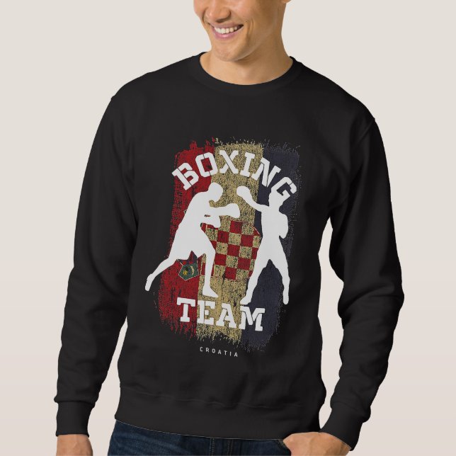 Sweatshirt Boxing Croatia Combat Sports Fighter Boxing (Devant)