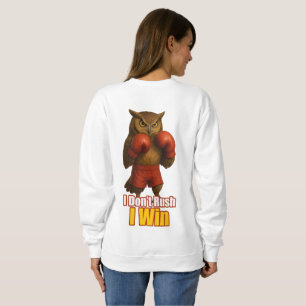 Sweatshirt Boxing Owl  Win with Patience