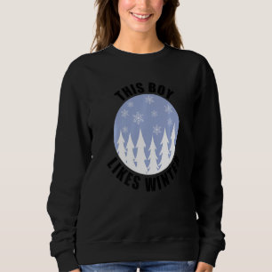 Sweatshirt Boy aime les journées d'hiver douillettes Paysage